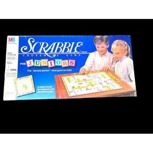 1989 Vintage Milton Bradley Scrabble Crossword Game Juniors Complete 4039